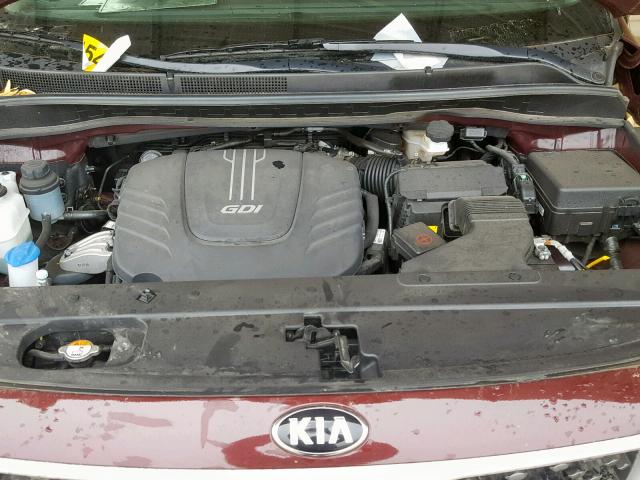 KNDMB5C17J6424531 - 2018 KIA SEDONA LX MAROON photo 7