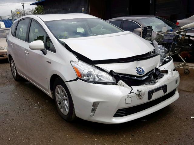 JTDZN3EU2E3339385 - 2014 TOYOTA PRIUS V WHITE photo 1