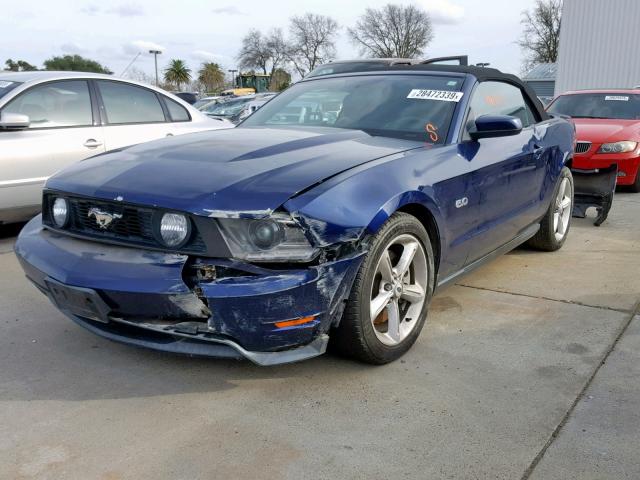 1ZVBP8FF1C5224459 - 2012 FORD MUSTANG GT BLUE photo 2