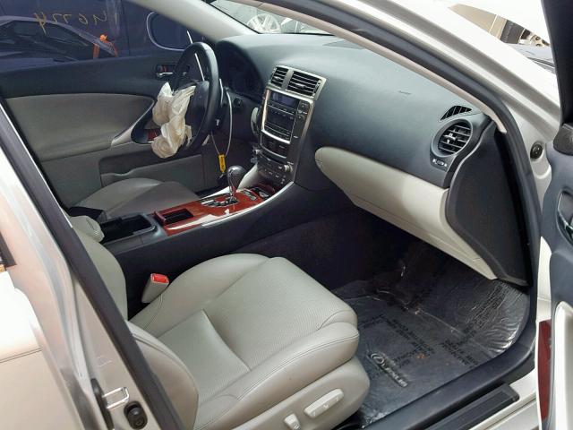 JTHBK262972035981 - 2007 LEXUS IS 250 SILVER photo 5