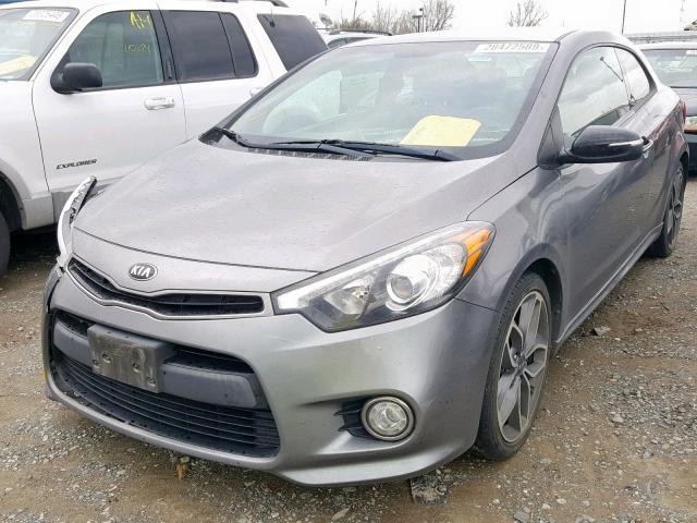 KNAFZ6A38E5197048 - 2014 KIA FORTE SX GRAY photo 2