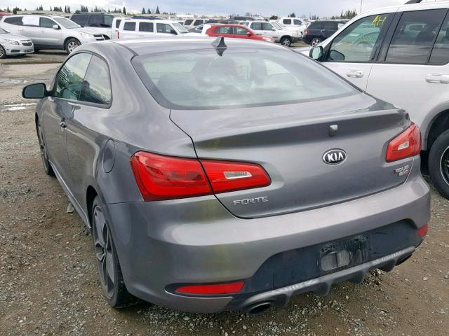 KNAFZ6A38E5197048 - 2014 KIA FORTE SX GRAY photo 3