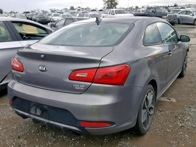 KNAFZ6A38E5197048 - 2014 KIA FORTE SX GRAY photo 4