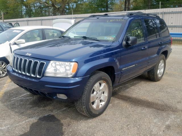 1J4GX58N21C679951 - 2001 JEEP GRAND CHER BLUE photo 2