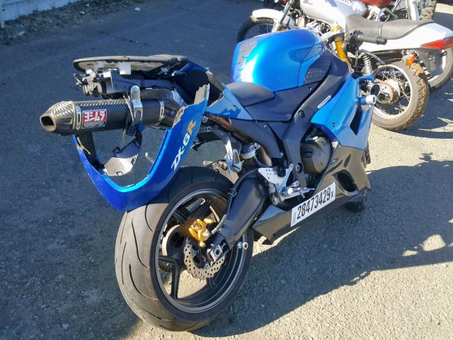 JKBZXJC145A022541 - 2005 KAWASAKI ZX636 C1 BLUE photo 4