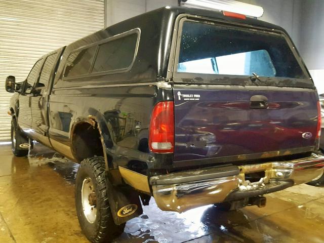 1FTSW31F21EA51287 - 2001 FORD F350 SRW S BLACK photo 3