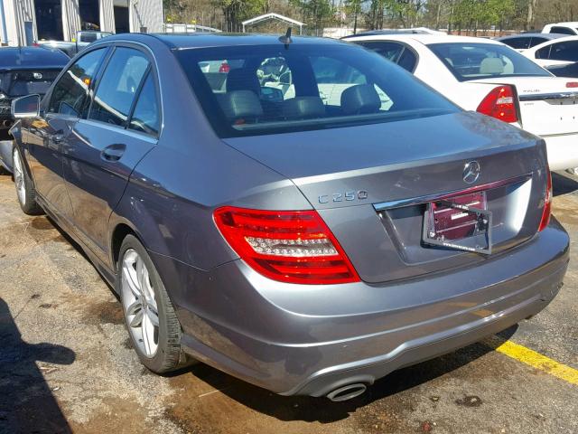 WDDGF4HB1CR217587 - 2012 MERCEDES-BENZ C 250 GRAY photo 3