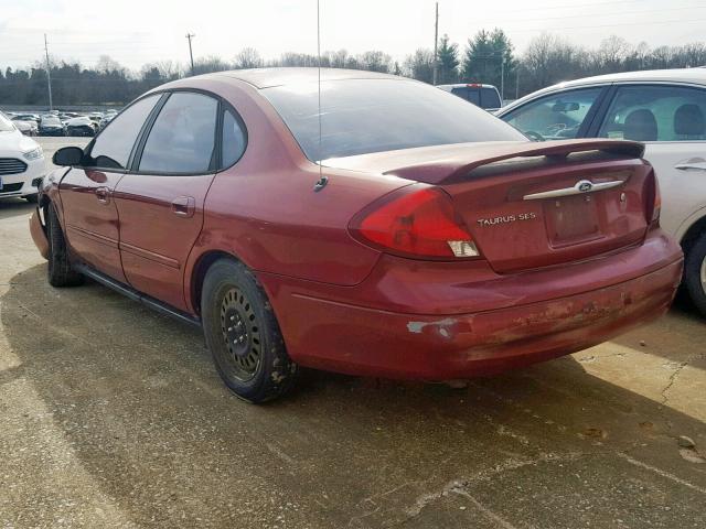 1FAFP55U93A247892 - 2003 FORD TAURUS SES RED photo 3