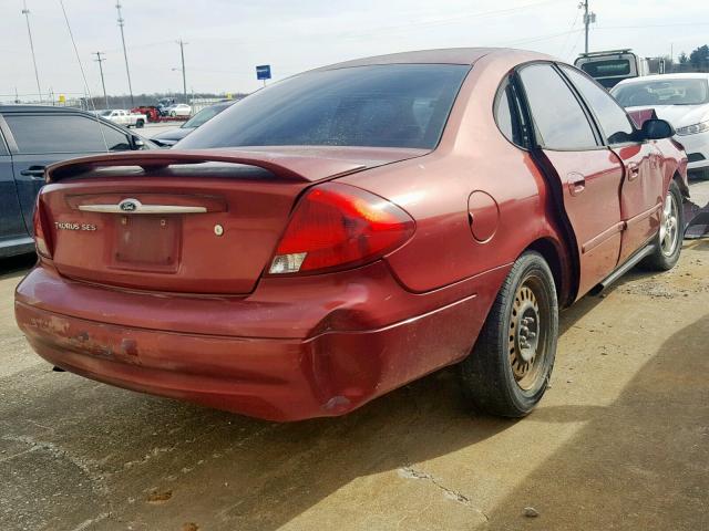 1FAFP55U93A247892 - 2003 FORD TAURUS SES RED photo 4