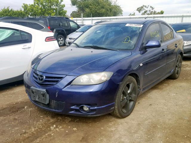 JM1BK123551232210 - 2005 MAZDA 3 S BLUE photo 2