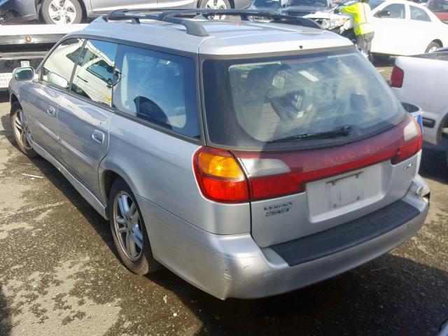 4S3BH646935300145 - 2003 SUBARU LEGACY GT SILVER photo 3