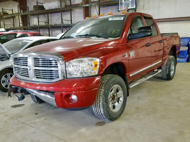 3D7MX38A77G784328 - 2007 DODGE RAM 3500 S RED photo 2