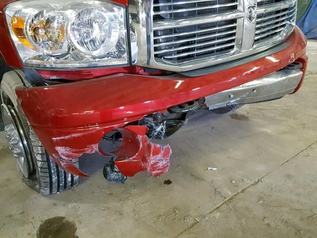 3D7MX38A77G784328 - 2007 DODGE RAM 3500 S RED photo 9