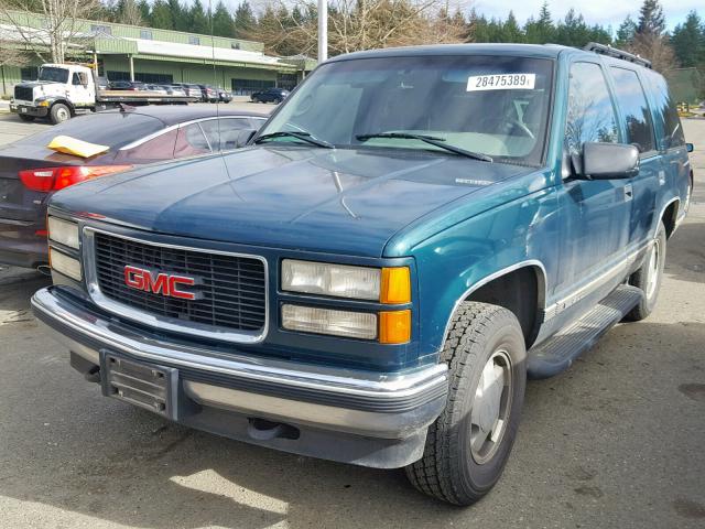 1GKEK13K1SJ755727 - 1995 GMC YUKON TURQUOISE photo 2