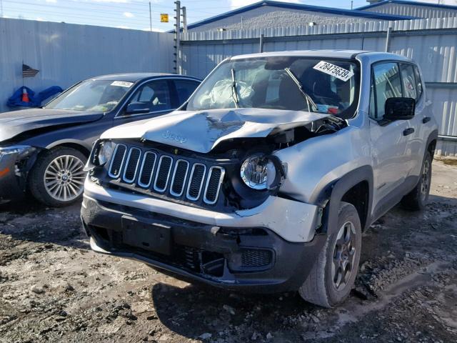 ZACCJBAT7FPC22214 - 2015 JEEP RENEGADE S SILVER photo 2