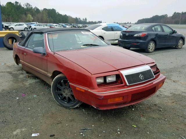 1C3XJ45K8KG110449 - 1989 CHRYSLER LEBARON MAROON photo 1