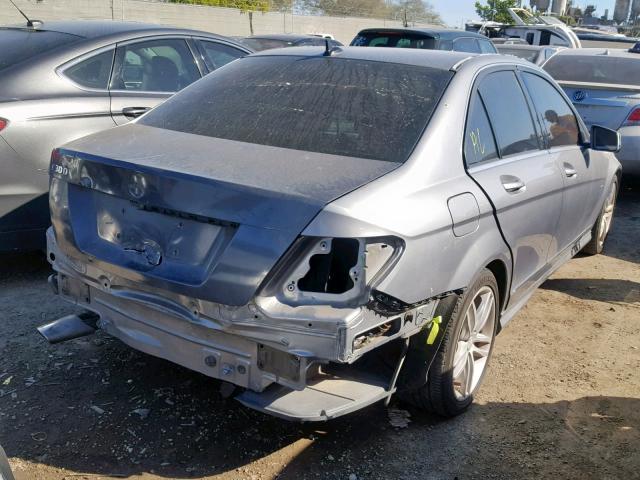 WDDGF4HB7CA627518 - 2012 MERCEDES-BENZ C 250 GRAY photo 4