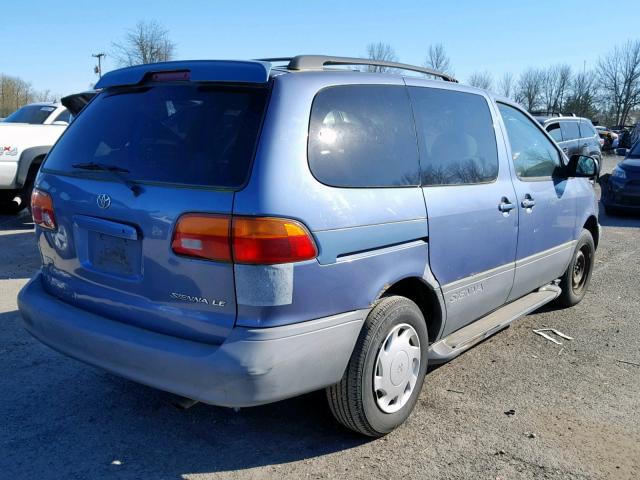 4T3ZF13C1WU049343 - 1998 TOYOTA SIENNA LE BLUE photo 4