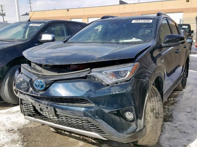 JTMJJREV4JD193158 - 2018 TOYOTA RAV4 HV SE BLUE photo 2