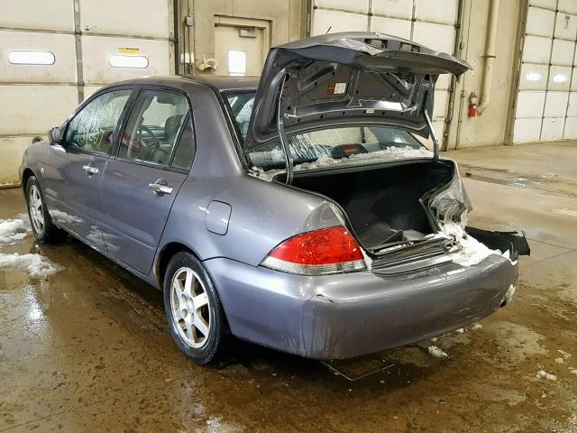 JA3AJ26E06U068492 - 2006 MITSUBISHI LANCER ES BLUE photo 3