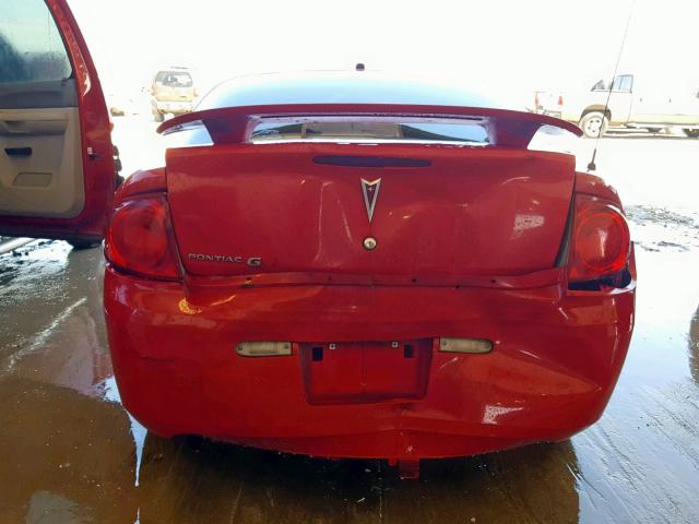 1G2AS18H197148231 - 2009 PONTIAC G5 RED photo 9