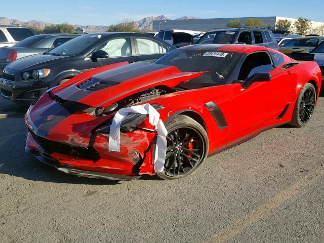 1G1YR2D67F5602417 - 2015 CHEVROLET CORVETTE S RED photo 2