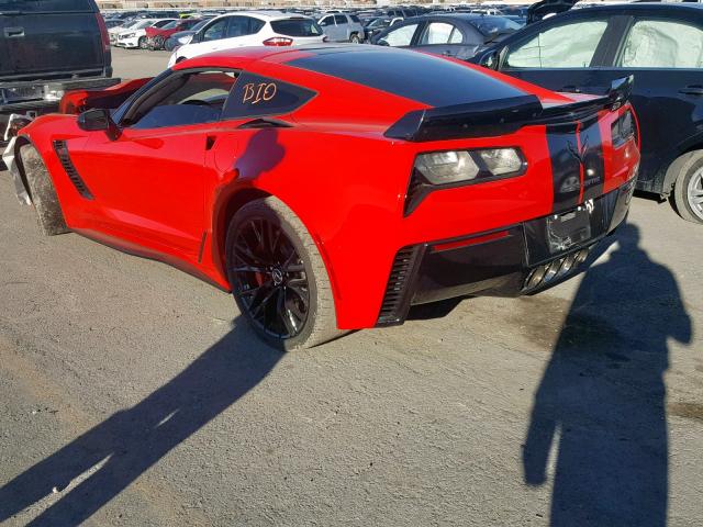 1G1YR2D67F5602417 - 2015 CHEVROLET CORVETTE S RED photo 3