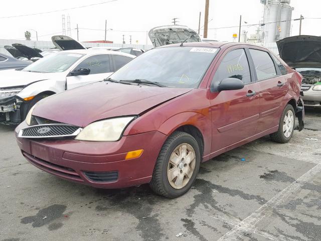 1FAFP34NX7W103369 - 2007 FORD FOCUS ZX4 MAROON photo 2