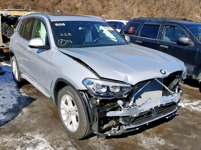 5UXTR9C59KLE16775 - 2019 BMW X3 XDRIVE3 SILVER photo 1