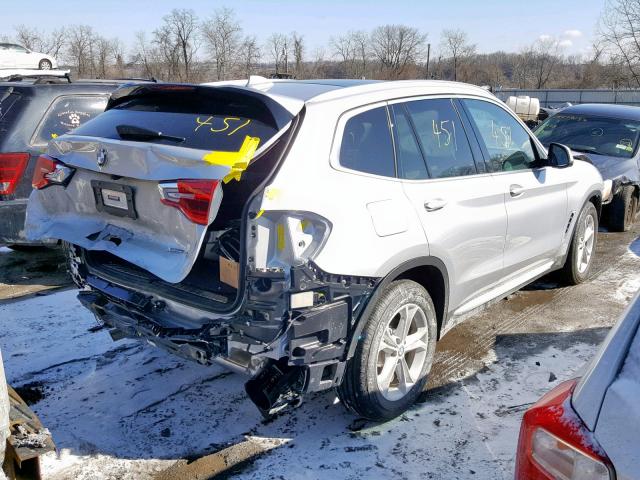 5UXTR9C59KLE16775 - 2019 BMW X3 XDRIVE3 SILVER photo 4