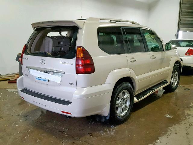 JTJBT20X230008918 - 2003 LEXUS GX 470 WHITE photo 4