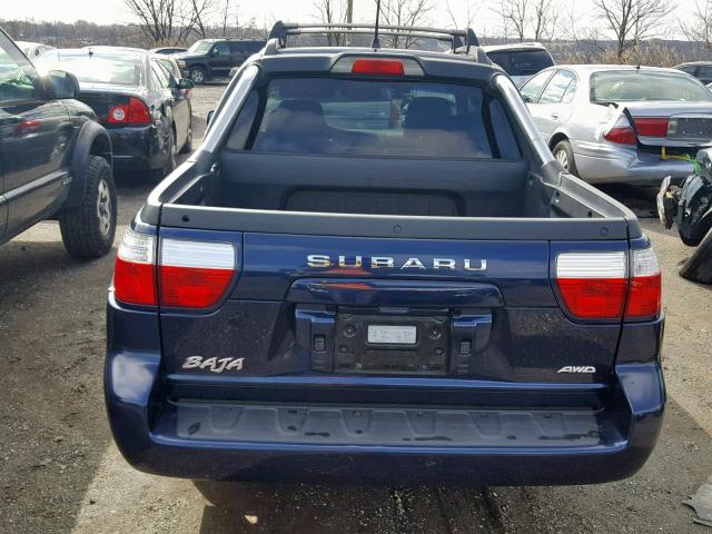 4S4BT63C655103342 - 2005 SUBARU BAJA TURBO BLUE photo 9