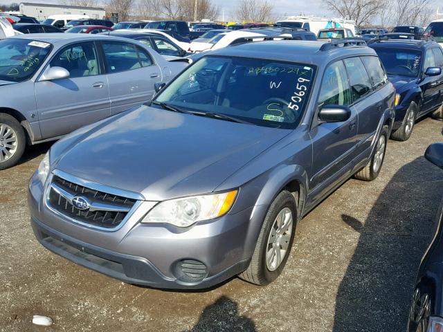 4S4BP60C487339599 - 2008 SUBARU OUTBACK SILVER photo 2