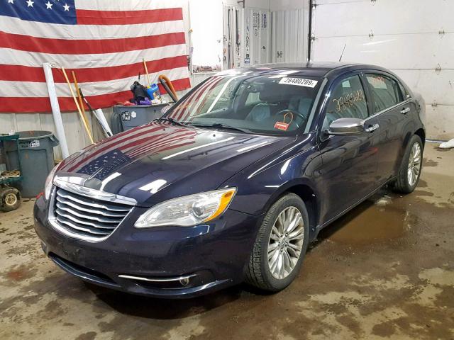 1C3BC2FG9BN505321 - 2011 CHRYSLER 200 LIMITE BLUE photo 2