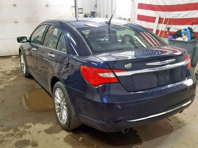 1C3BC2FG9BN505321 - 2011 CHRYSLER 200 LIMITE BLUE photo 3