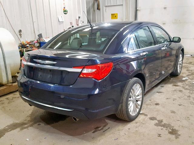 1C3BC2FG9BN505321 - 2011 CHRYSLER 200 LIMITE BLUE photo 4