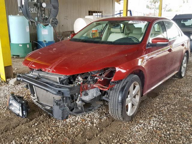 1VWAS7A35FC108683 - 2015 VOLKSWAGEN PASSAT S RED photo 2