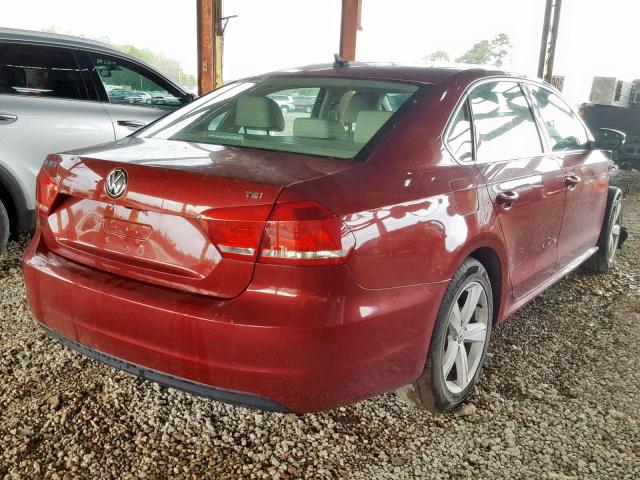 1VWAS7A35FC108683 - 2015 VOLKSWAGEN PASSAT S RED photo 4