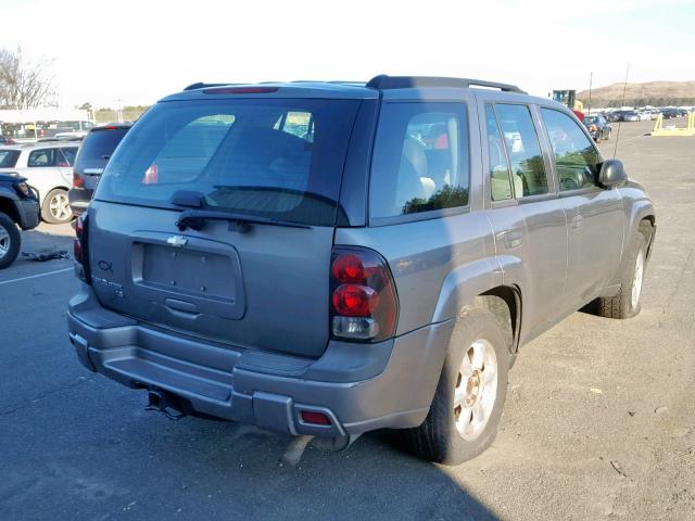 1GNDT13S572247841 - 2007 CHEVROLET TRAILBLAZE GRAY photo 4