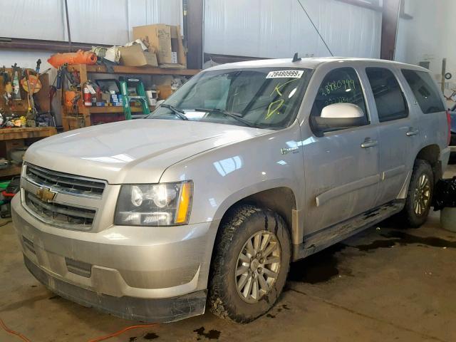 1GNFK13509R114145 - 2009 CHEVROLET TAHOE HYBR GRAY photo 2