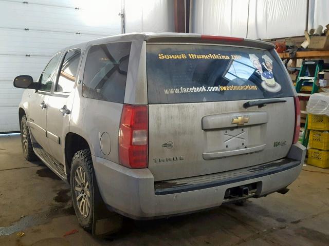 1GNFK13509R114145 - 2009 CHEVROLET TAHOE HYBR GRAY photo 3