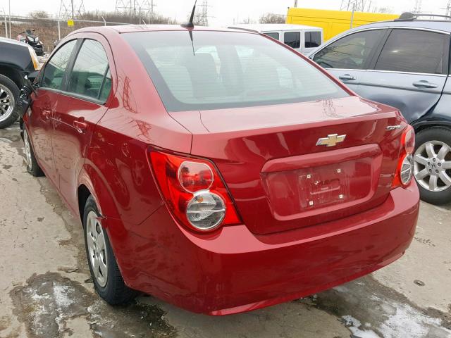 1G1JA5SH1D4247150 - 2013 CHEVROLET SONIC LS 红色 照片 3