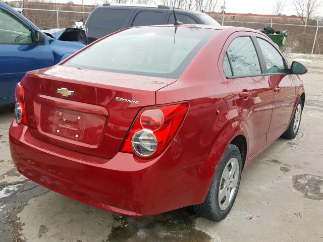 1G1JA5SH1D4247150 - 2013 CHEVROLET SONIC LS 红色 照片 4