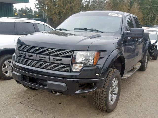 1FTFW1R68BFB28301 - 2011 FORD F150 SVT R BLACK photo 2