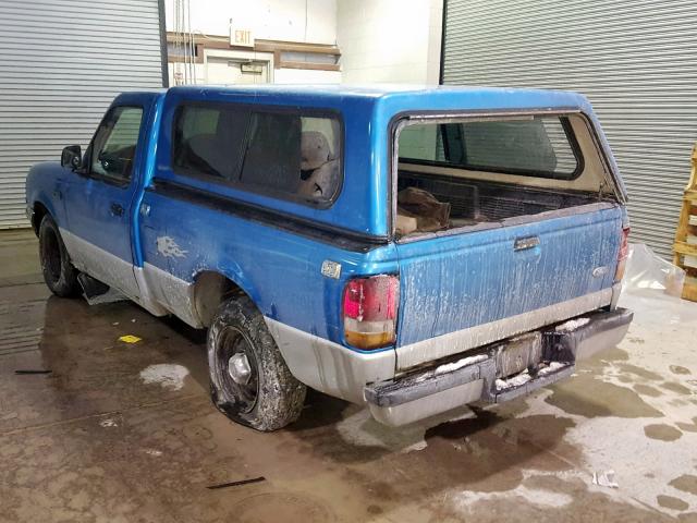 1FTCR10A6STA19588 - 1995 FORD RANGER BLUE photo 3