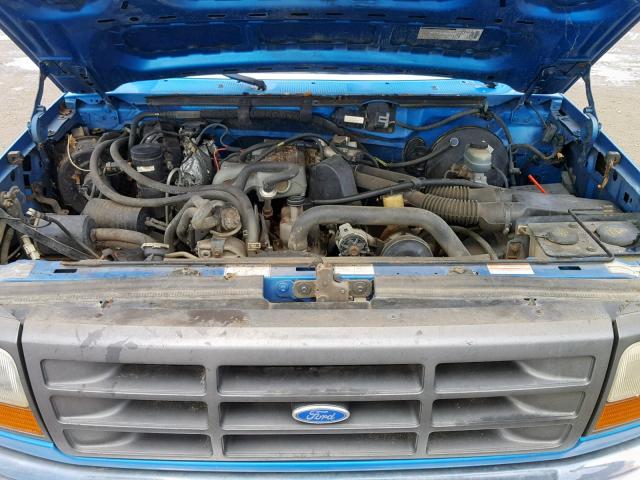 1FTEX15Y9SKA60565 - 1995 FORD F150 BLUE photo 7