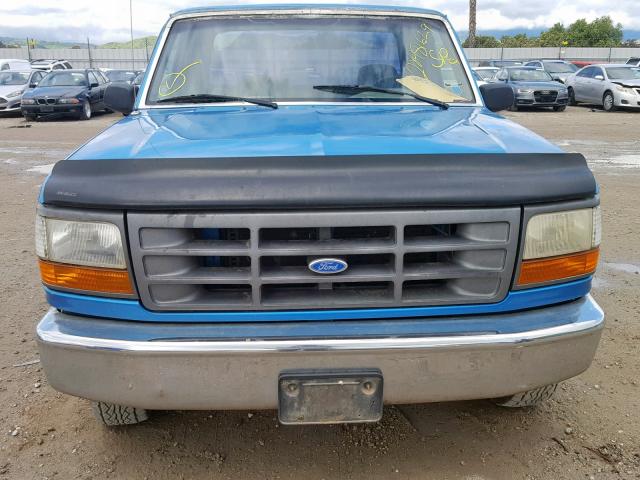 1FTEX15Y9SKA60565 - 1995 FORD F150 BLUE photo 9