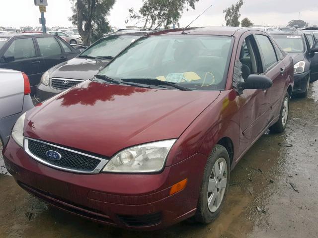 1FAFP34N07W238098 - 2007 FORD FOCUS ZX4 MAROON photo 2