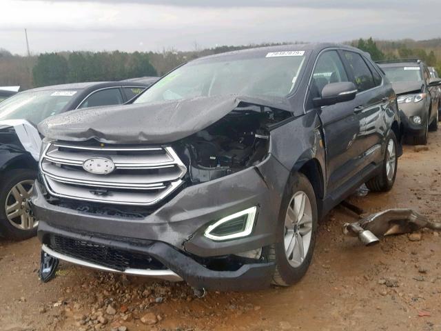 2FMPK3J90JBC15381 - 2018 FORD EDGE SEL GRAY photo 2