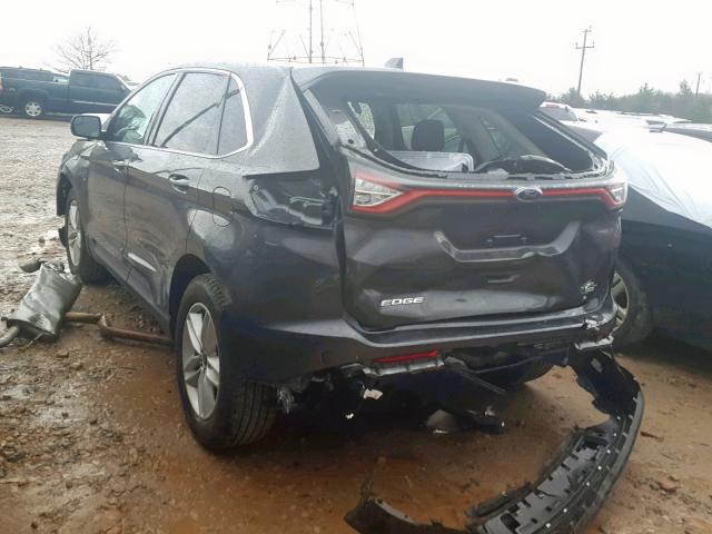 2FMPK3J90JBC15381 - 2018 FORD EDGE SEL GRAY photo 3